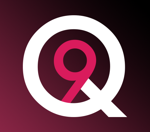 Quad9 app icon of a 9 surrounded by a Q