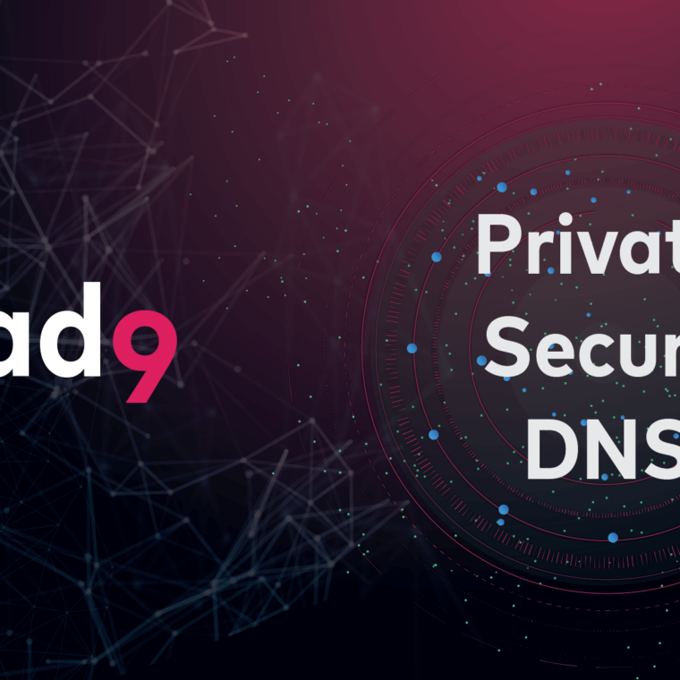 logos of quad9 and DNS introducing there partnership