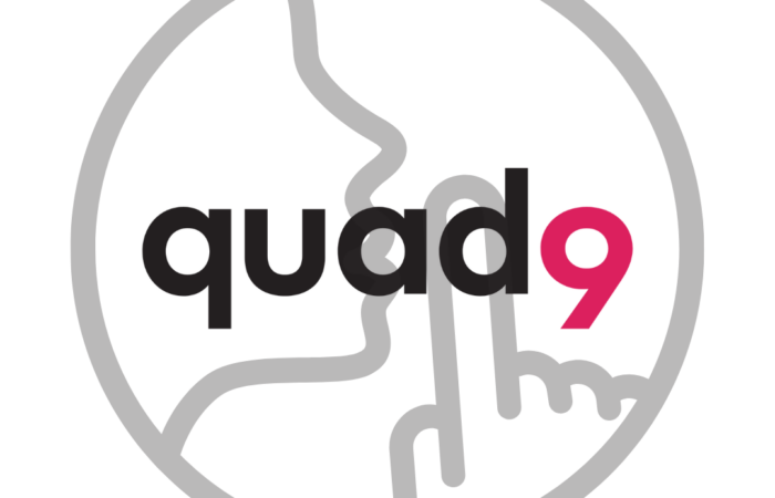 person shushing icon with q9 logo
