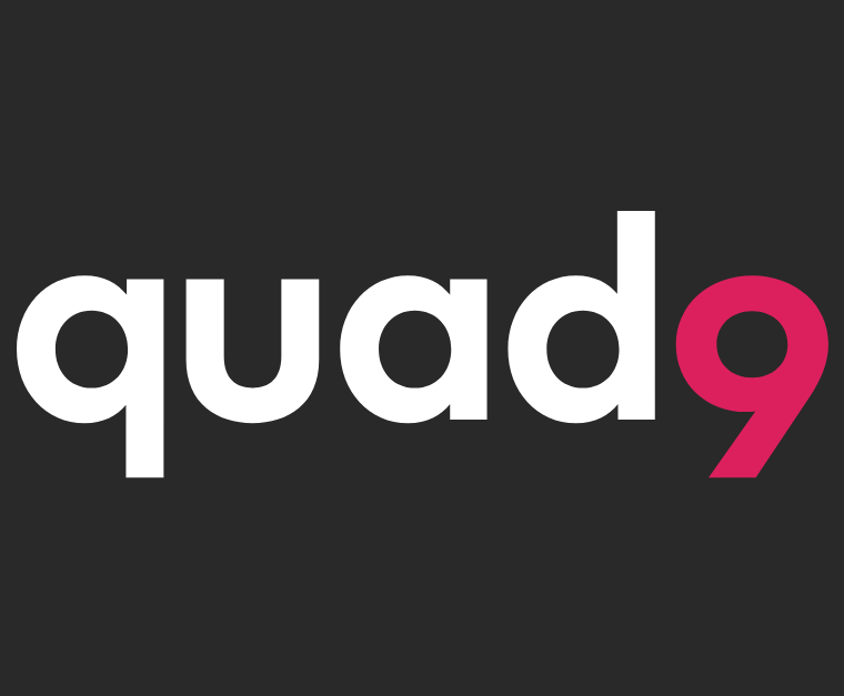 black background and quad9 logo