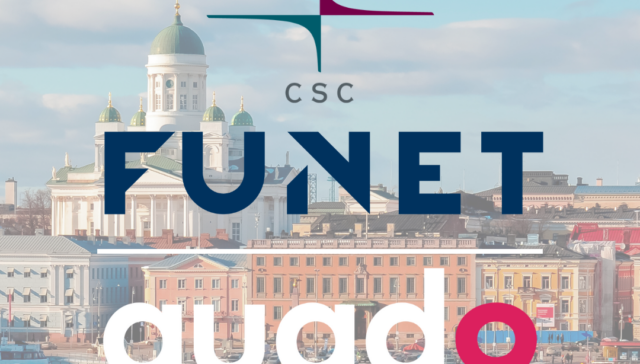 city background and announcement of CSC Funet with Quad9