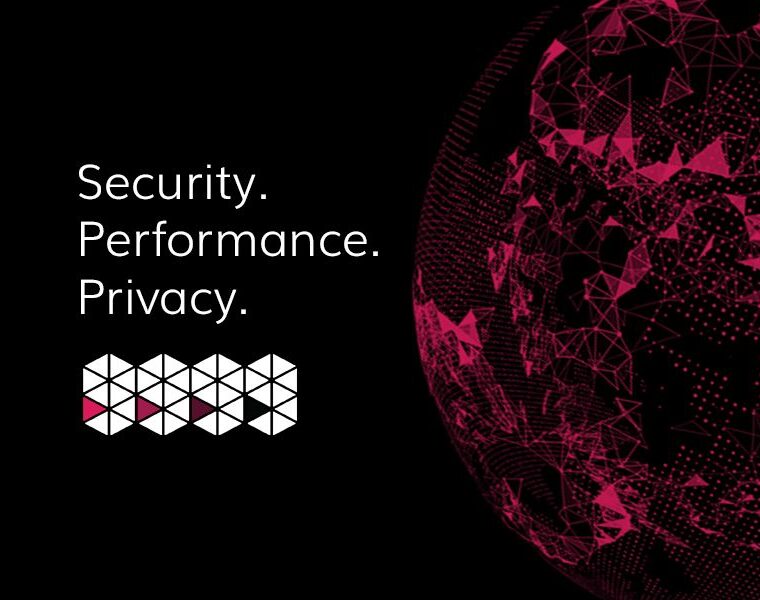 right image is red globe with quad9 icon labeled security, performance, and privacy a long the middle